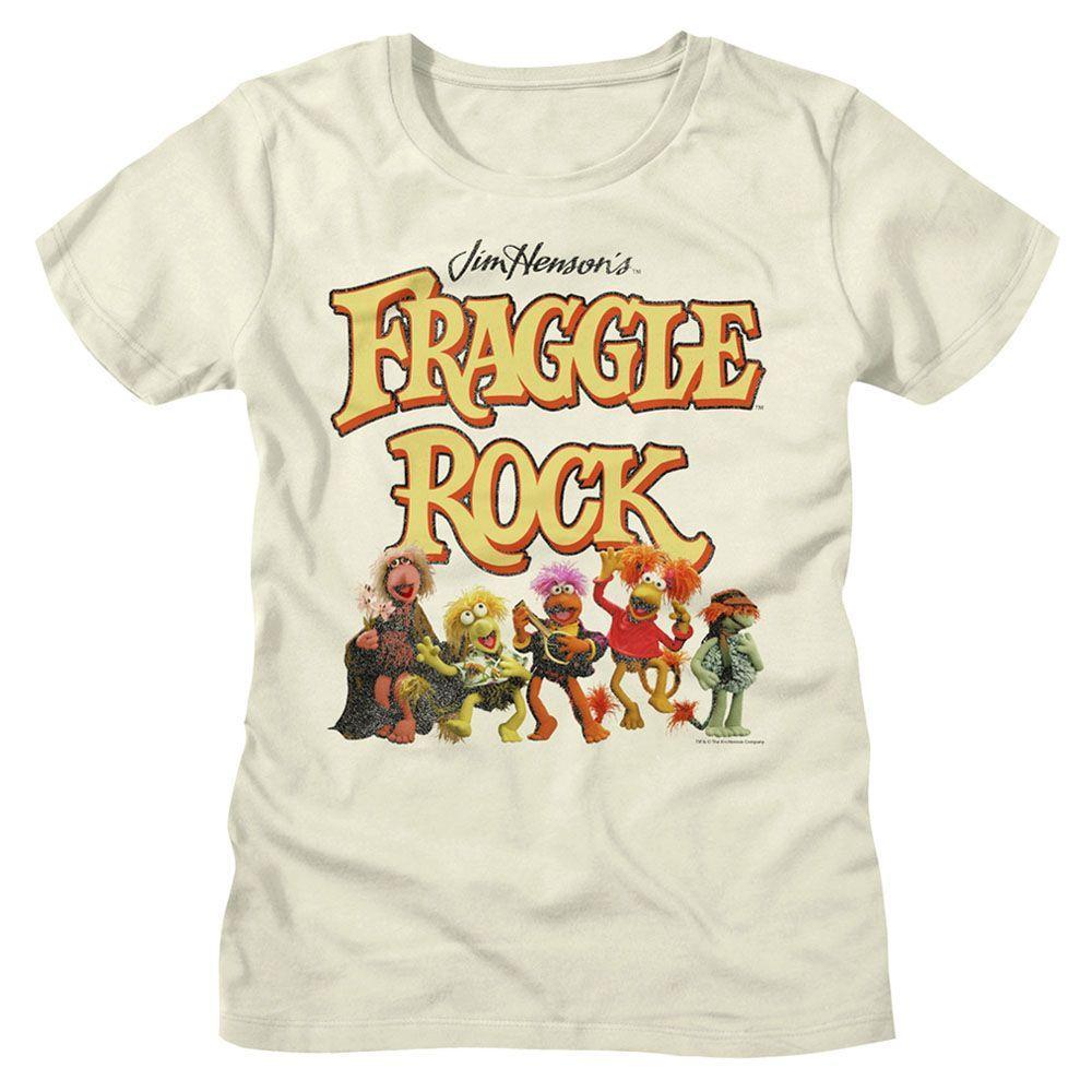 Fraggle Rock Fraggies And Logo  White Womens T-Shirt